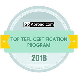 Award badge for for top TEFL certification 2018